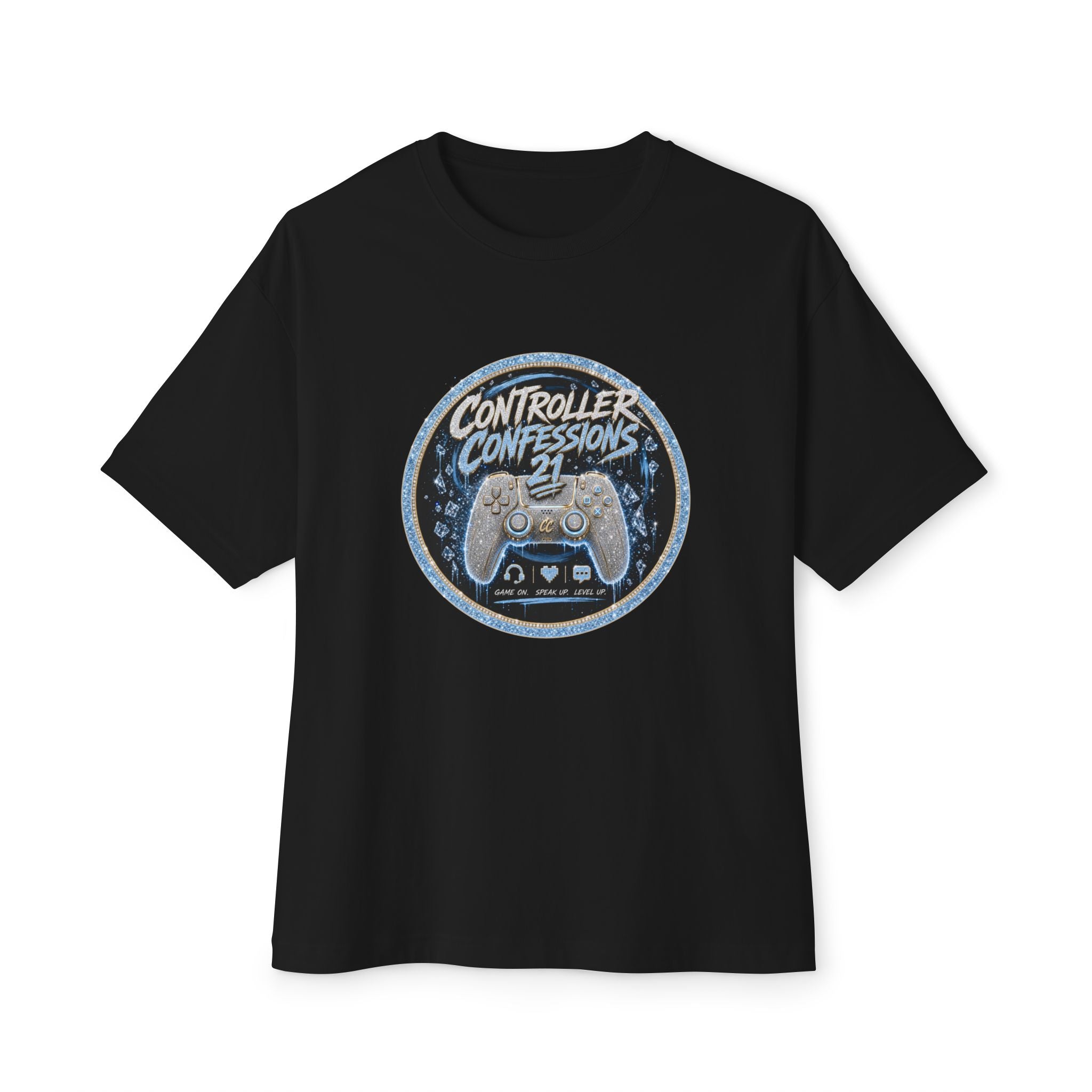 Controller Confessions 21 Oversized Logo Tee | Unisex Gaming Shirt