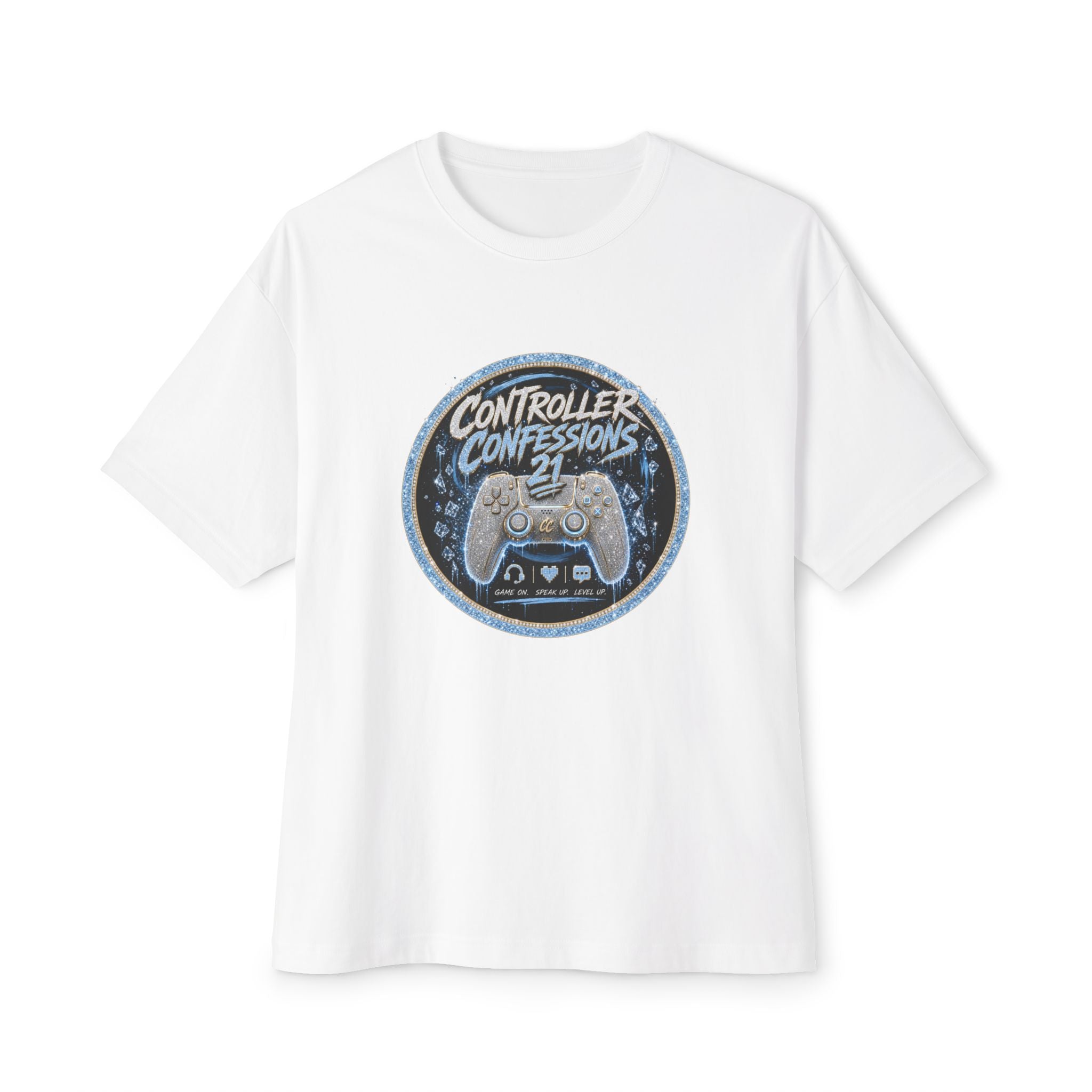 Controller Confessions 21 Oversized Logo Tee | Unisex Gaming Shirt