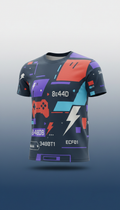 Graphic T-Shirt with Gaming Motifs