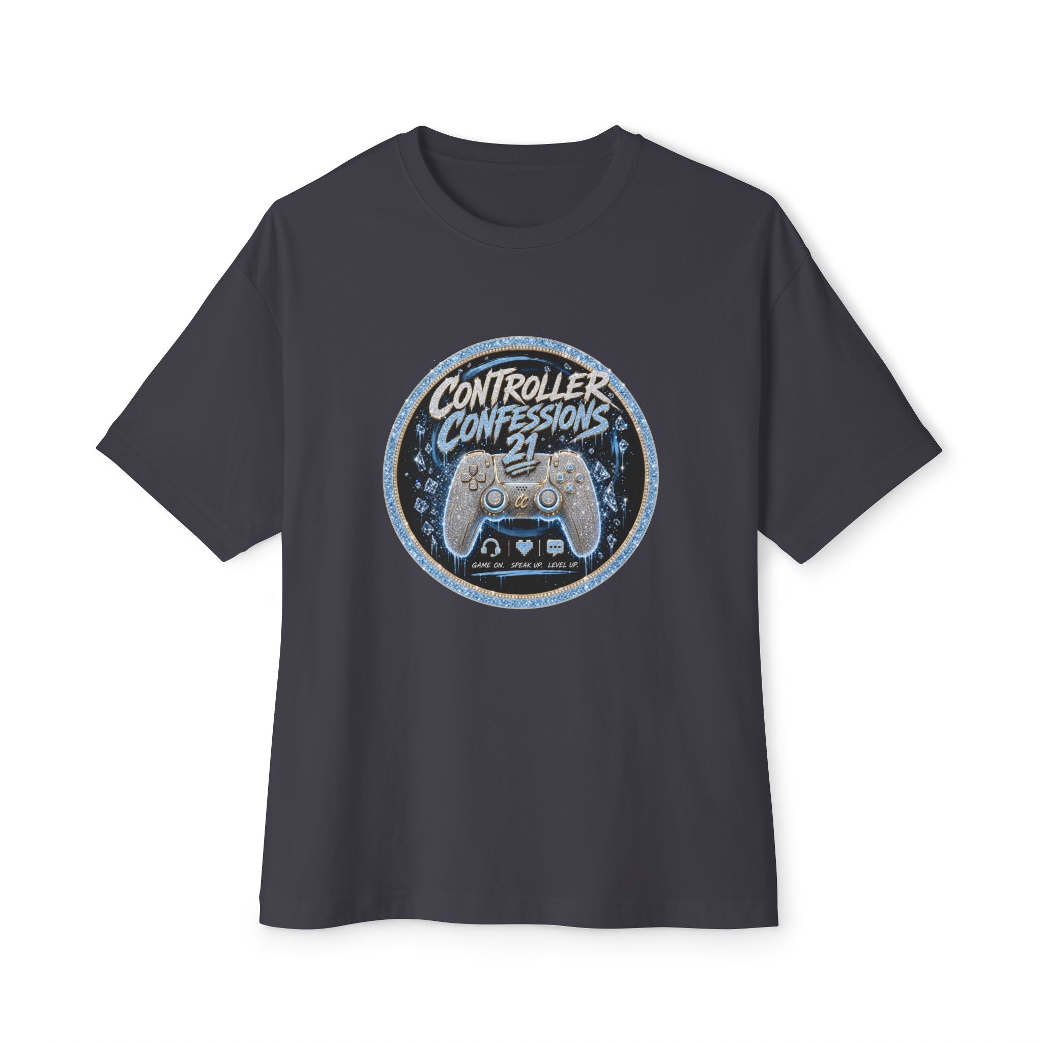 Controller Confessions 21 Oversized Logo Tee | Unisex Gaming Shirt