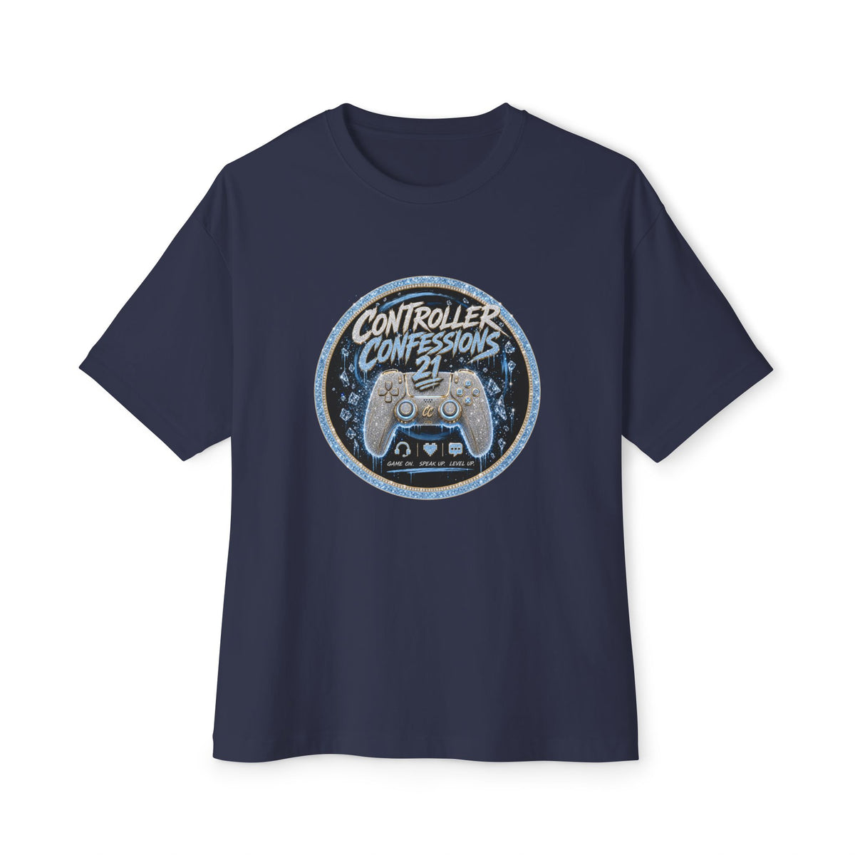 Controller Confessions 21 Oversized Logo Tee | Unisex Gaming Shirt