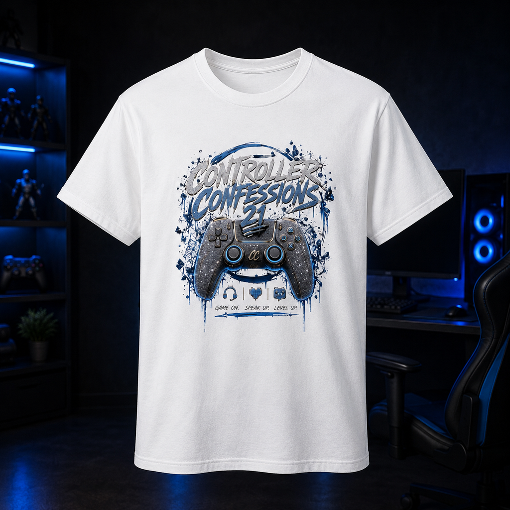 Controller Confessions 21 Gaming T-Shirt | Unisex Gamer Tee